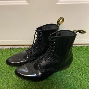 Dr Martens Black Patent Leather Pointy Boots